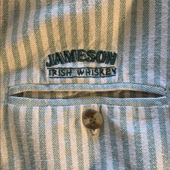 Jameson Whiskey Striped Button-Down Long Sleeve Shirt - Picture 2 of 5